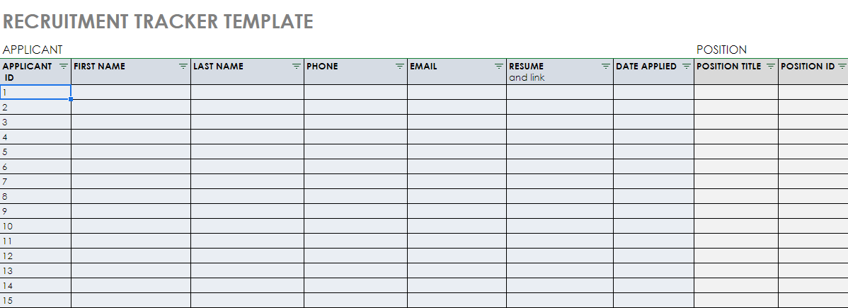 Recruitment Data Tracking Template | JobFairX