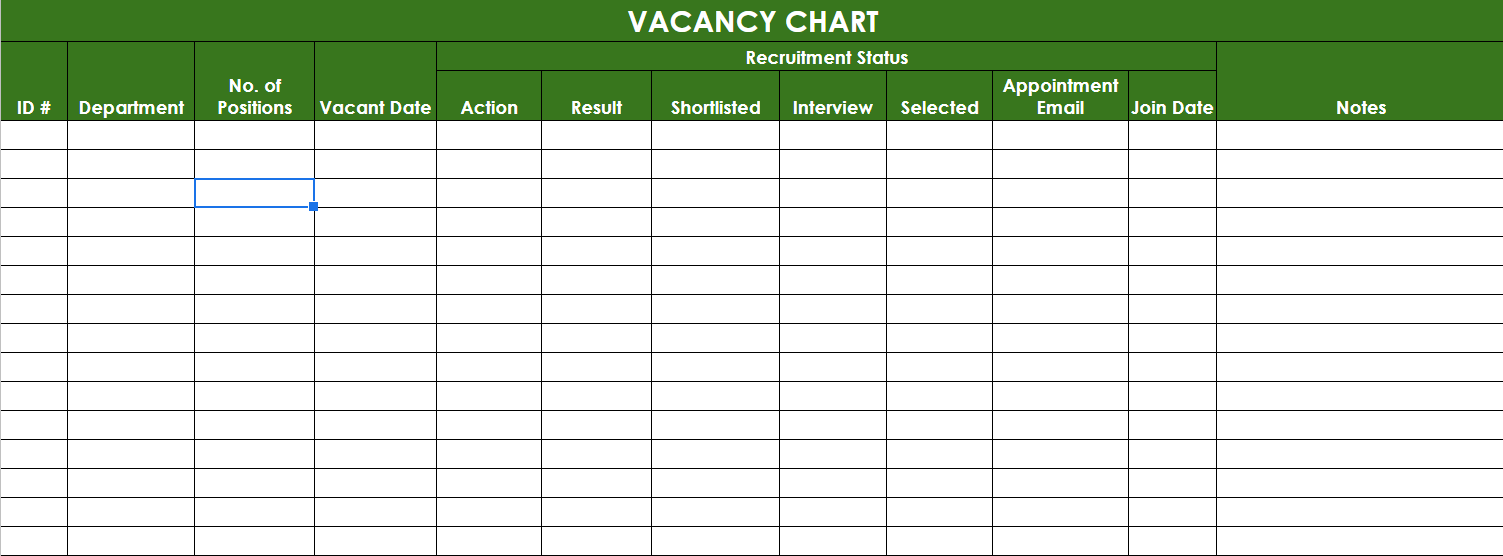 Recruitment Data Tracking Template | JobFairX