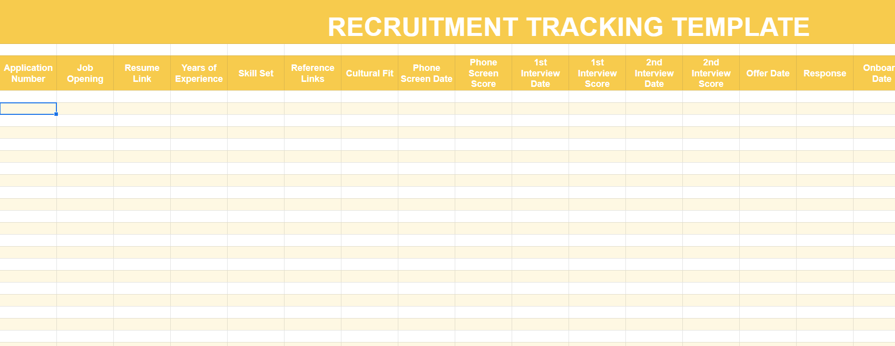 Recruitment Data Tracking Template | JobFairX